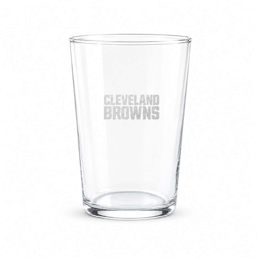 Cleveland Browns Crate & Barrel Bodega 17oz Highball Glass, Set of 4 with clear glass and team logo
