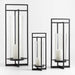 Crate & Barrel Dune Outdoor Lantern full size collection showing multiple lanterns together
