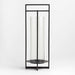 Crate & Barrel Dune Outdoor Lantern large size in black finish for outdoor display