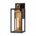 Crate & Barrel Lancaster Medium Outdoor Wall Sconce Light 20 inches in bronze with modern contemporary design for walls