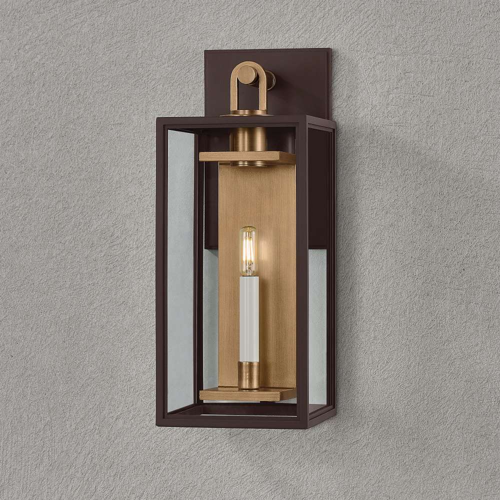 Crate & Barrel Lancaster Outdoor Wall Sconce Light medium contemporary styling for outdoor walls