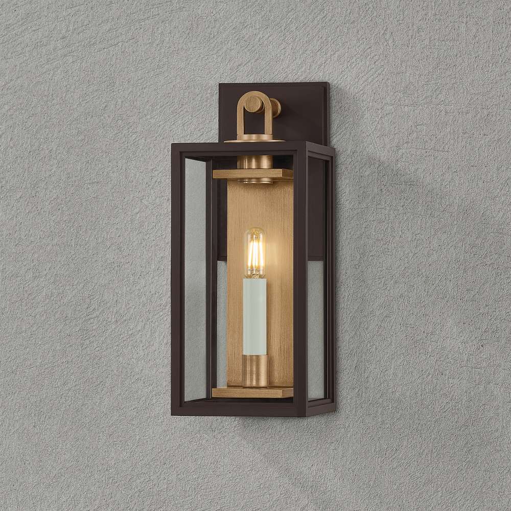 Crate & Barrel Lancaster Outdoor Wall Sconce Light small size product photography for wall installation