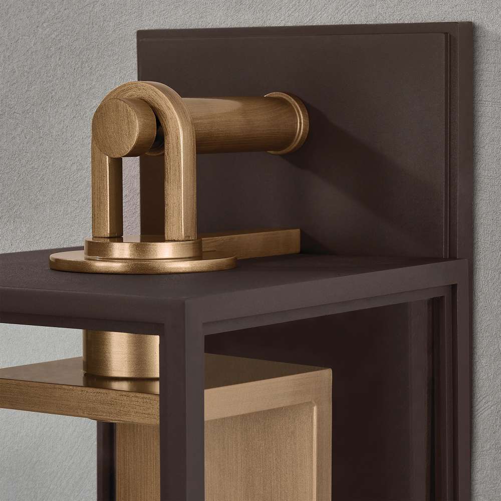 Crate & Barrel Lancaster Outdoor Wall Sconce Light vertical display showing full contemporary design