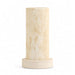 Crate & Barrel Sheridan Medium Rechargeable Outdoor Lantern 17 inches with faux travertine shade