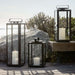 Crate & Barrel Walker Black Metal Outdoor Lantern product photography showing full lantern design