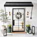 Crate & Barrel Walker Black Metal Outdoor Lantern vertical styling for indoor or outdoor use