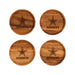 Dallas Cowboys Crate & Barrel NFL Tondo Acacia Wood Coasters, Set of 4 with acacia wood and team logo