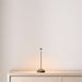 Dark Grey Crate & Barrel Pina Pro Metal Table Lamp by Zafferano America in a straight-on front view of the powdercoated aluminum body