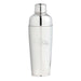 Denver Broncos Crate & Barrel Easton Stainless Steel Cocktail Shaker with polished stainless steel and team logo design