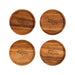 Denver Broncos Crate & Barrel NFL Tondo Acacia Wood Coasters, Set of 4 with acacia wood and team logo