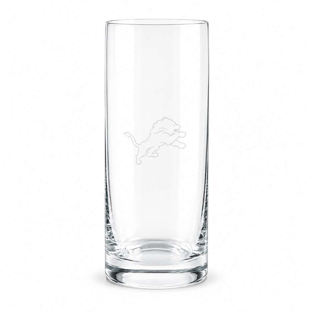 Detroit Lions Crate & Barrel Aspen Highball Glass Set with NFL team logo on classic 18 oz glass