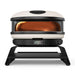 Gozney Arc Pizza Oven Booster on white with a Bone Arc oven standing on it seen from the front and the display reading 450.