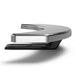Gozney Arc XL Pizza Oven Mantel on white from above showing its crescent shape with the cutout and the stainless top over the black underside.