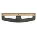 Gozney Pizza Rocker straight-on view on white of the curved black blade with its light wood handle bar and the Gozney wordmark on the face.