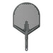 Gozney Venture Placement Peel straight-on view on white of the perforated dark gray head with the folding handle below it.