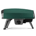 Highland Green Ooni Koda 2 Pizza Oven angled rear view showing the green shell the black back and the gas control knob.