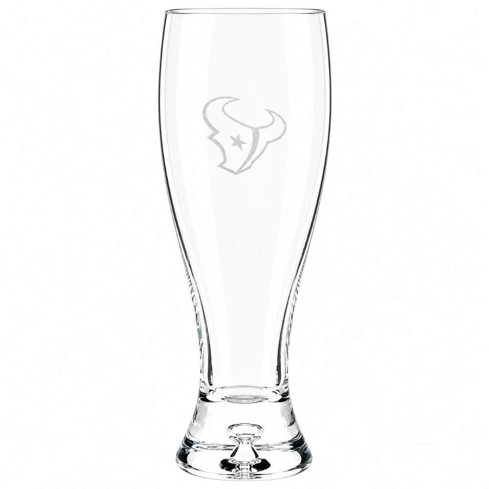 Houston Texans Crate & Barrel Direction 17oz Hand-Blown Pilsner Beer Glass, Set of 4 hand-blown glass with team logo