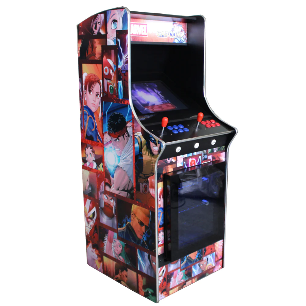 Marvel vs Capcom Upright Arcade Machine 2 Player With Integrated Bar Fridge & 4700 Games-Freedom Room