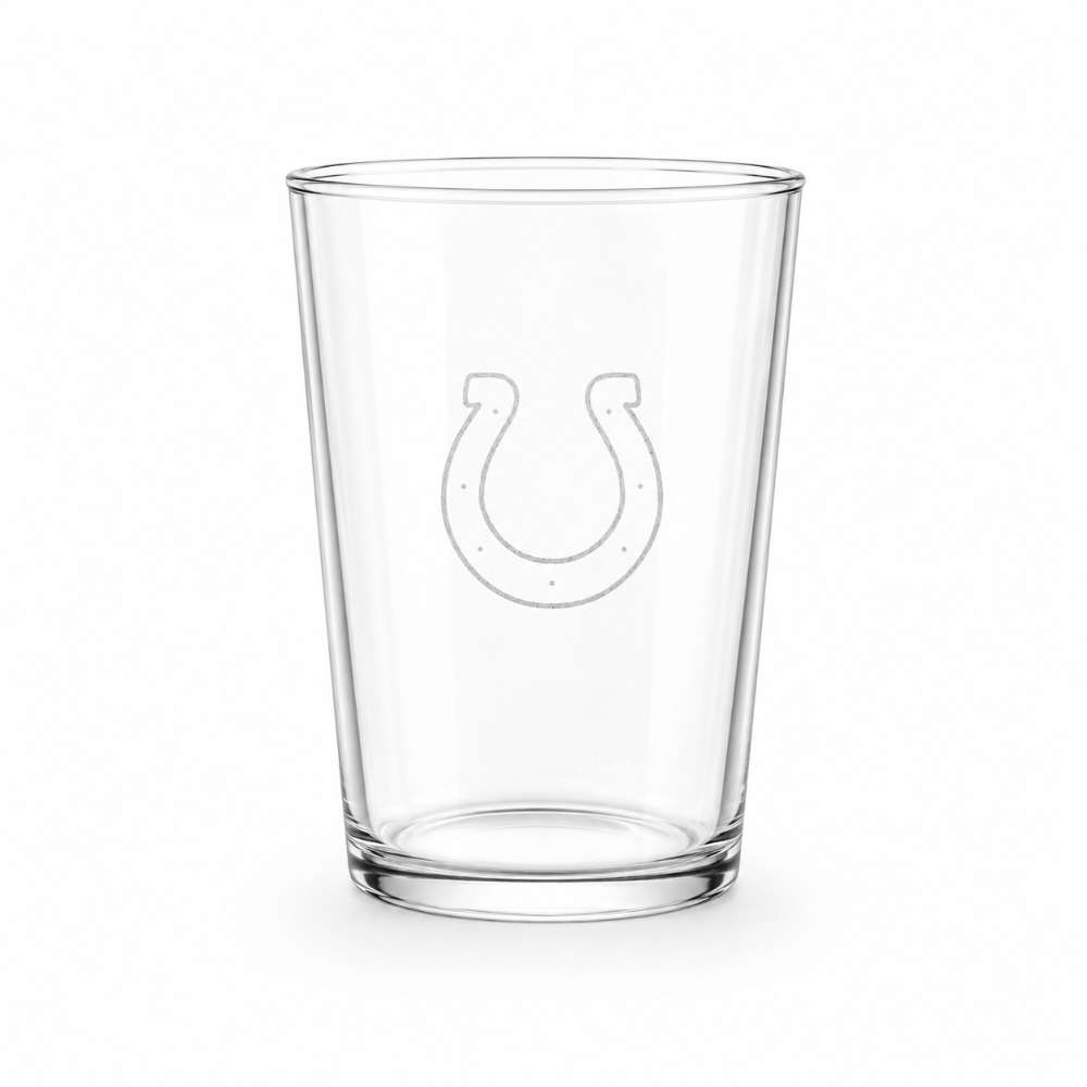 Indianapolis Colts Crate & Barrel Bodega 17oz Highball Glass, Set of 4 with clear glass and team logo