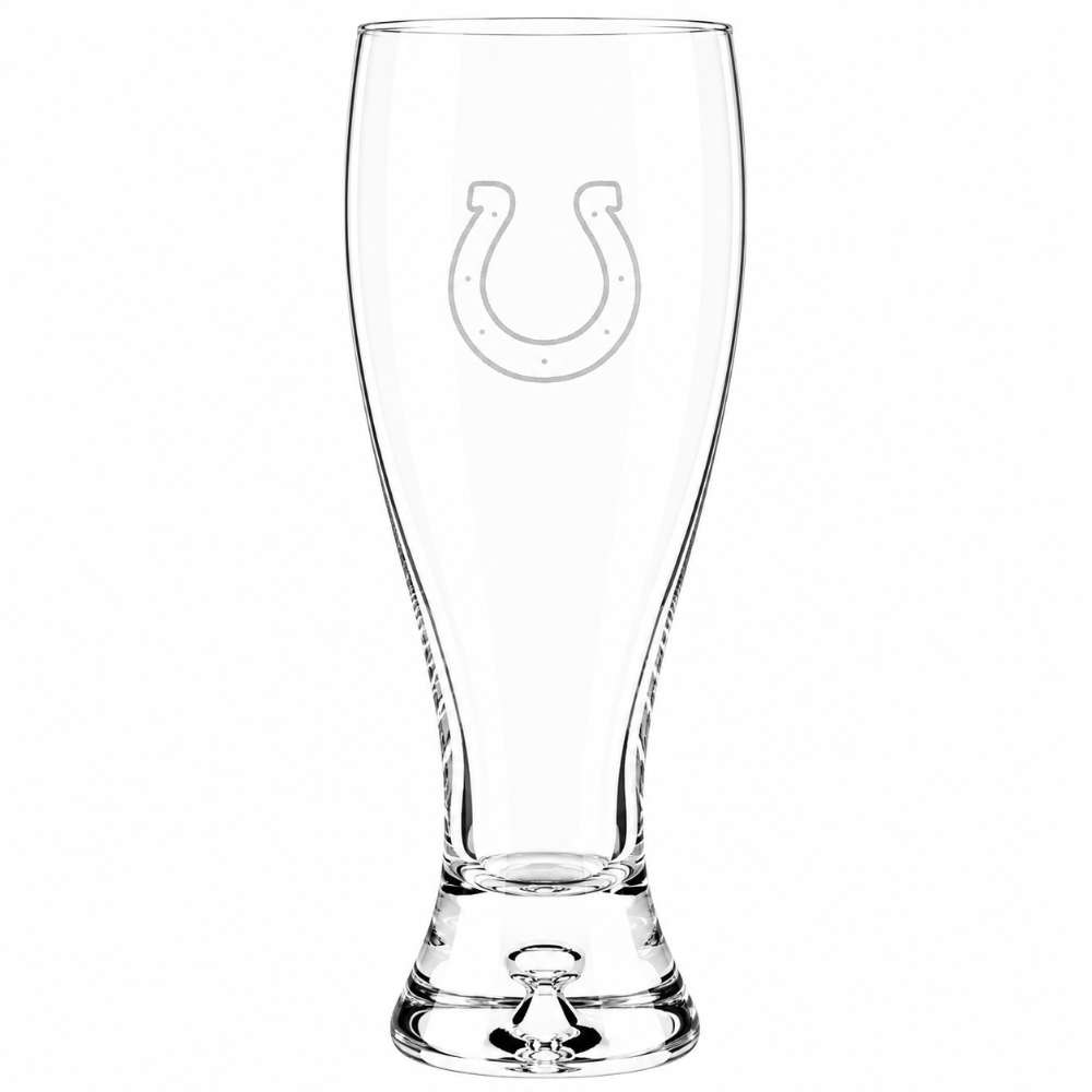 Indianapolis Colts Crate & Barrel Direction 17oz Hand-Blown Pilsner Beer Glass, Set of 4 hand-blown glass with team logo