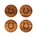 Indianapolis Colts Crate & Barrel NFL Tondo Acacia Wood Coasters, Set of 4 with acacia wood and team logo