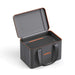 Jackery Upgraded Carrying Case Bag (S) opened to reveal a padded interior designed to protect a portable power station