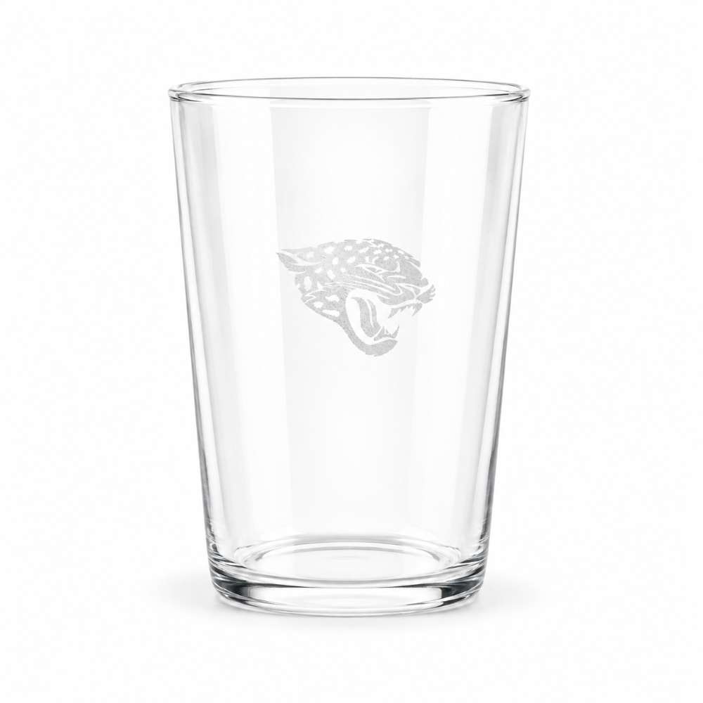 Jacksonville Jaguars Crate & Barrel Bodega 17oz Highball Glass, Set of 4 with clear glass and team logo