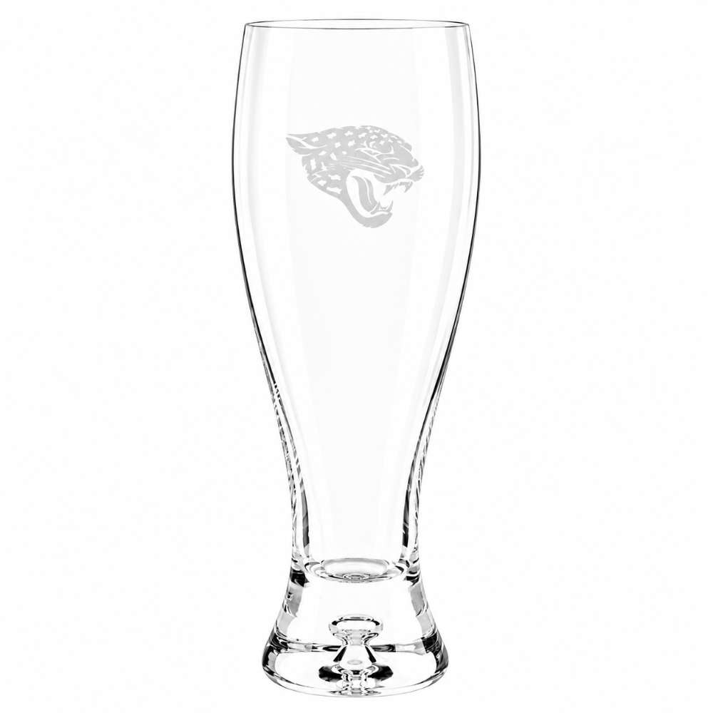 Jacksonville Jaguars Crate & Barrel Direction 17oz Hand-Blown Pilsner Beer Glass, Set of 4 hand-blown glass with team logo