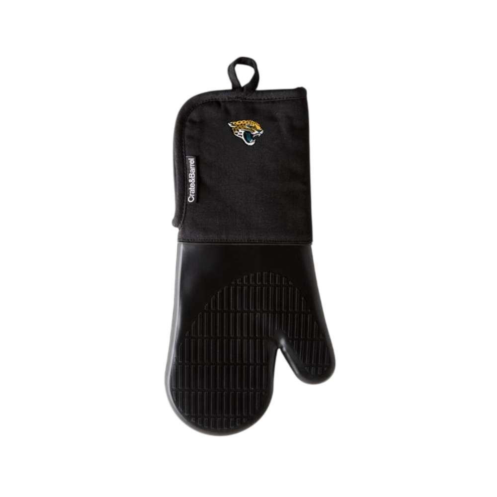 Jacksonville Jaguars Crate & Barrel NFL Organic Cotton Oven Mitt with Silicone Grip teal and gold with silicone grip