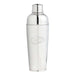 Kansas City Chiefs Crate & Barrel Easton Stainless Steel Cocktail Shaker with polished stainless steel and team logo design