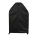 Large Ooni Table and Pizza Oven Cover front view of the black cover with angled shoulders over a table with casters below.