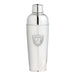 Las Vegas Raiders Crate & Barrel Easton Stainless Steel Cocktail Shaker with polished stainless steel and team logo design