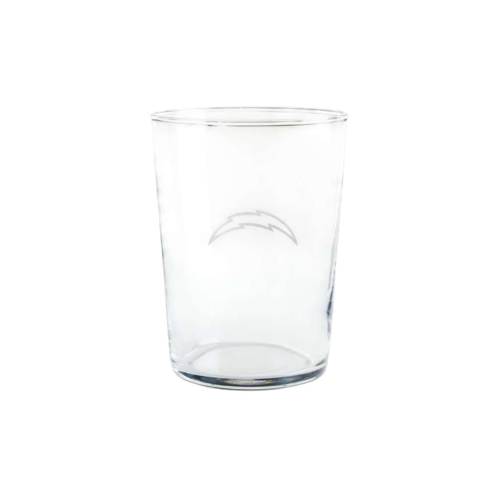 Los Angeles Chargers Crate & Barrel Bodega 17oz Highball Glass, Set of 4 with clear glass and team logo