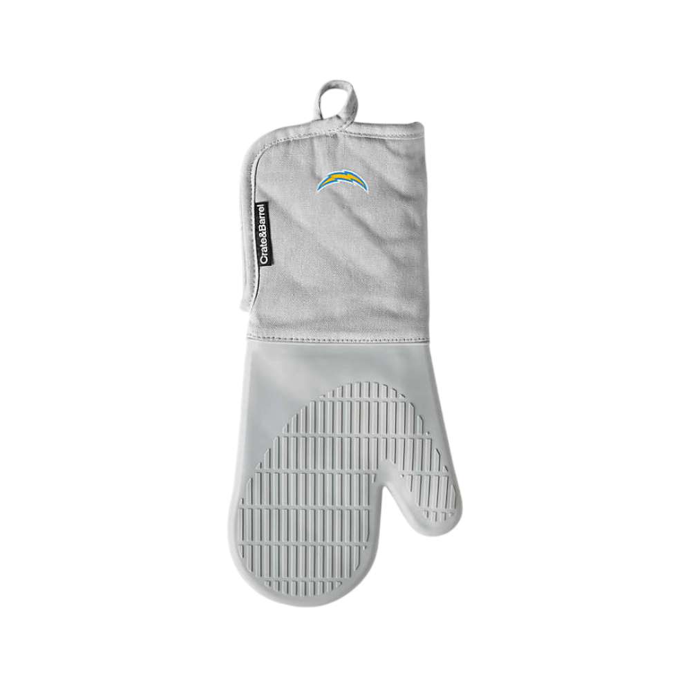 Los Angeles Chargers Crate & Barrel NFL Organic Cotton Oven Mitt with Silicone Grip powder blue and yellow with silicone grip