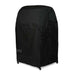 Medium Ooni Table and Pizza Oven Cover angled view of the rounded black cover with the ooni logo over a table on casters.