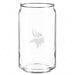 Minnesota Vikings Crate & Barrel Beer Can 16oz Glass, Set of 4 with NFL team logo