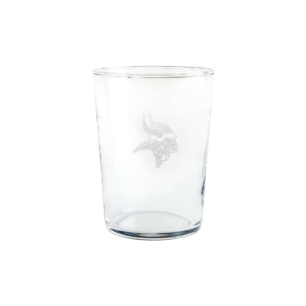 Minnesota Vikings Crate & Barrel Bodega 17oz Highball Glass, Set of 4 with clear glass and team logo