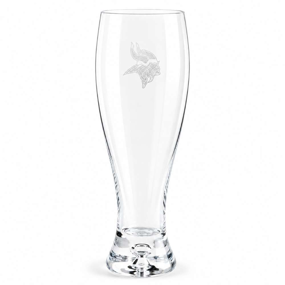 Minnesota Vikings Crate & Barrel Direction 17oz Hand-Blown Pilsner Beer Glass, Set of 4 hand-blown glass with team logo