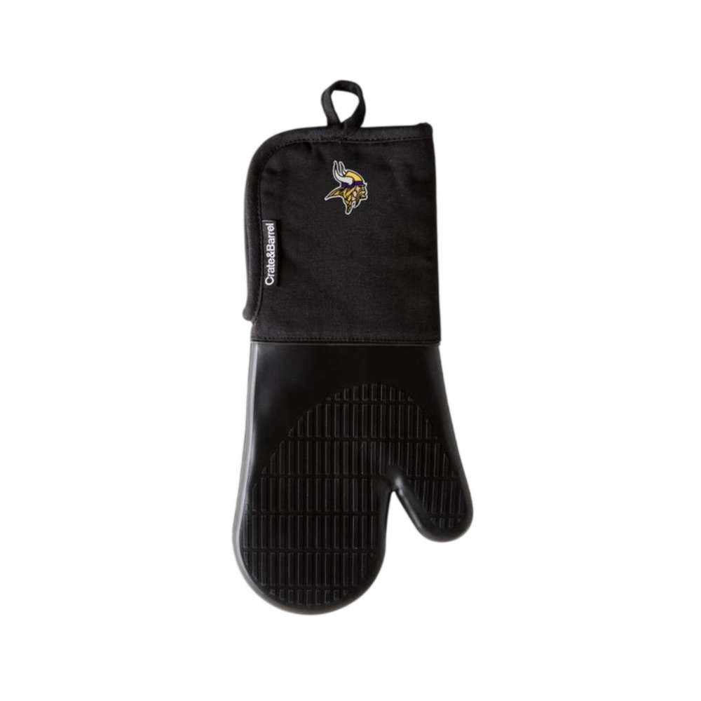 Minnesota Vikings Crate & Barrel NFL Organic Cotton Oven Mitt with Silicone Grip purple and gold with silicone grip