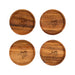 Minnesota Vikings Crate & Barrel NFL Tondo Acacia Wood Coasters, Set of 4 with acacia wood and team logo