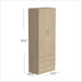 Natural Oak Inovabed Wall Bed with Sofa and Wide Flex Cabinet showing the Wide Flex Cabinet closed with dimension labels reading 85 inches high, 20 inches deep and 32 inches wide