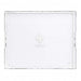 New Orleans Saints Crate & Barrel NFL Large Rectangle Acrylic Decorative Tray with team logo on white acrylic