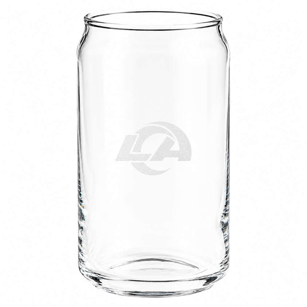 New York Giants Crate & Barrel Beer Can 16oz Glass, Set of 4 with NFL team logo