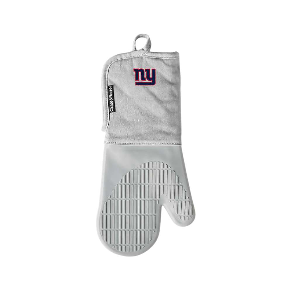 New York Giants Crate & Barrel NFL Organic Cotton Oven Mitt with Silicone Grip blue and red with silicone grip