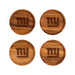 New York Giants Crate & Barrel NFL Tondo Acacia Wood Coasters, Set of 4 with acacia wood and team logo