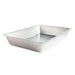 Nordic Ware Naturals Detroit-Style Pizza Pan angled on white showing the depth of the rectangular pan and its rolled rim.