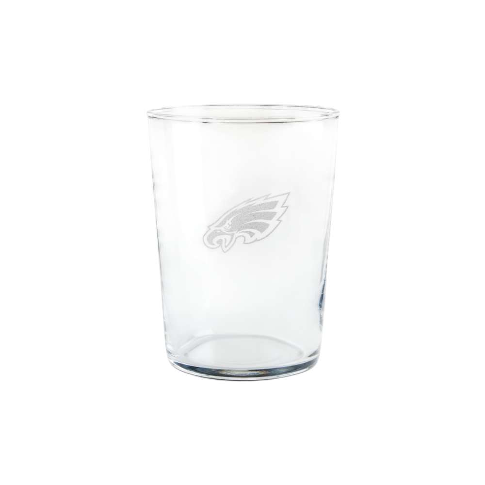 Philadelphia Eagles Crate & Barrel Bodega 17oz Highball Glass, Set of 4 with clear glass and team logo