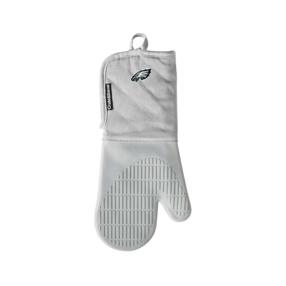 Philadelphia Eagles Crate & Barrel NFL Organic Cotton Oven Mitt with Silicone Grip midnight green and silver with silicone grip