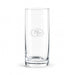 San Francisco 49ers Crate & Barrel Aspen Highball Glass Set with NFL team logo on classic 18 oz glass