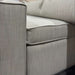 Saratoga Chevron fabric Inovabed Wall Bed with Extended Sofa close-up of the herringbone weave on the sofa arm and seat cushion